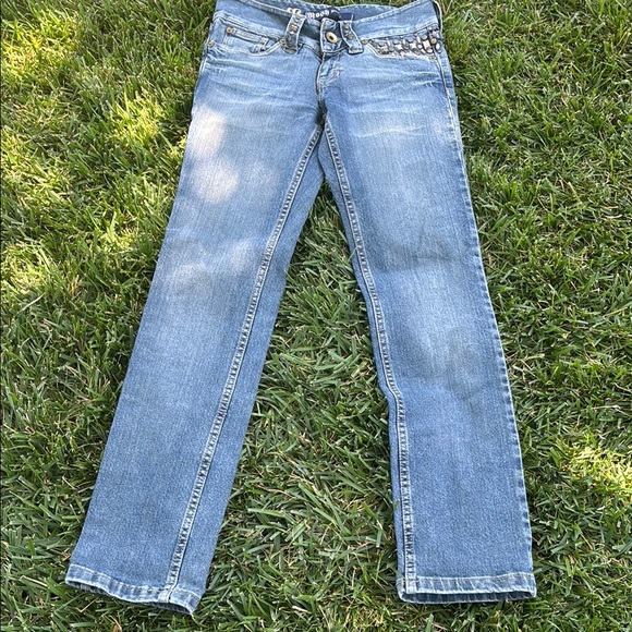 Vintage ROSH Women's Blue Jeans with Embellished Pockets - Picture 7 of 9